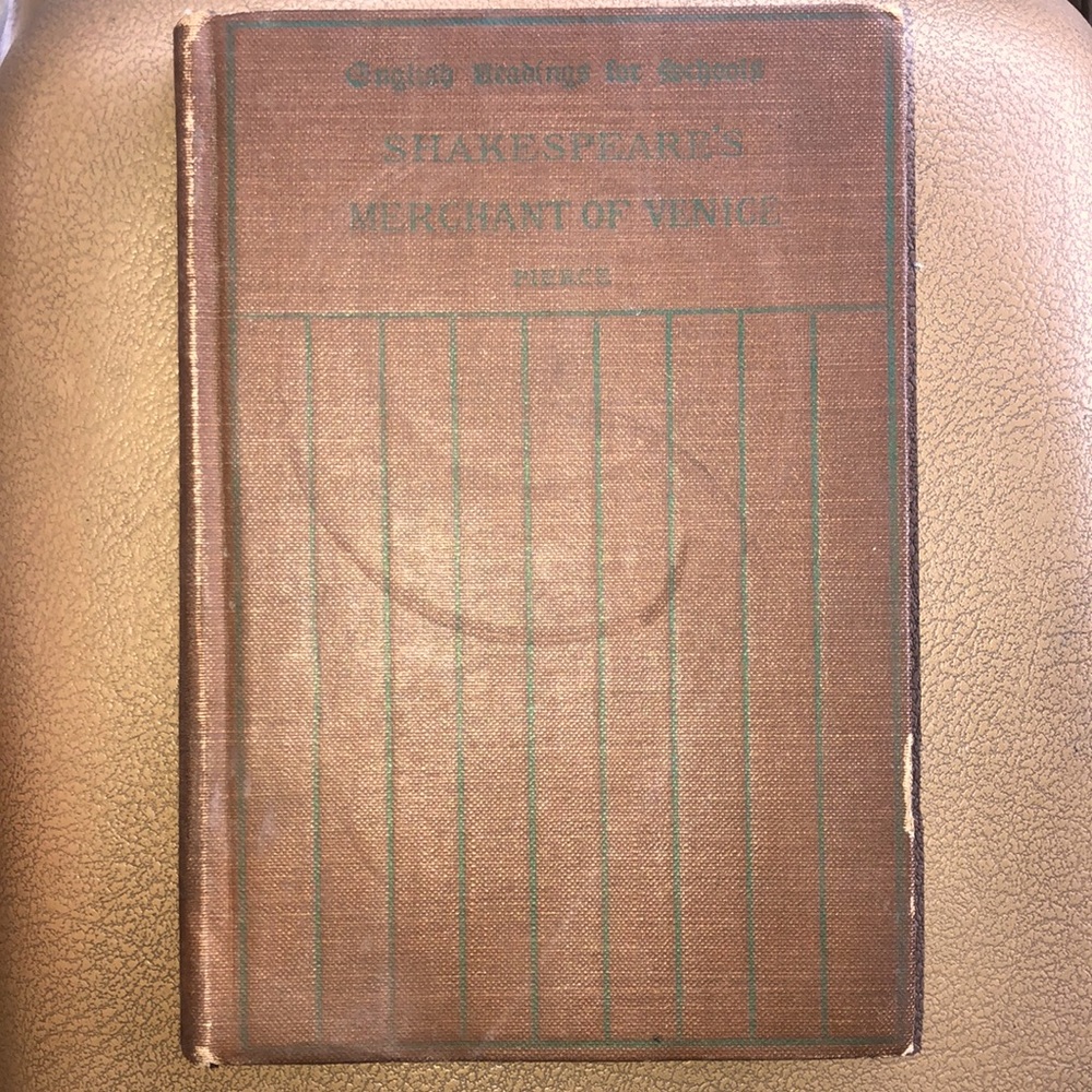 FLOOD DESTROYED! No longer available.Antique Shakespeare’s Merchant Of